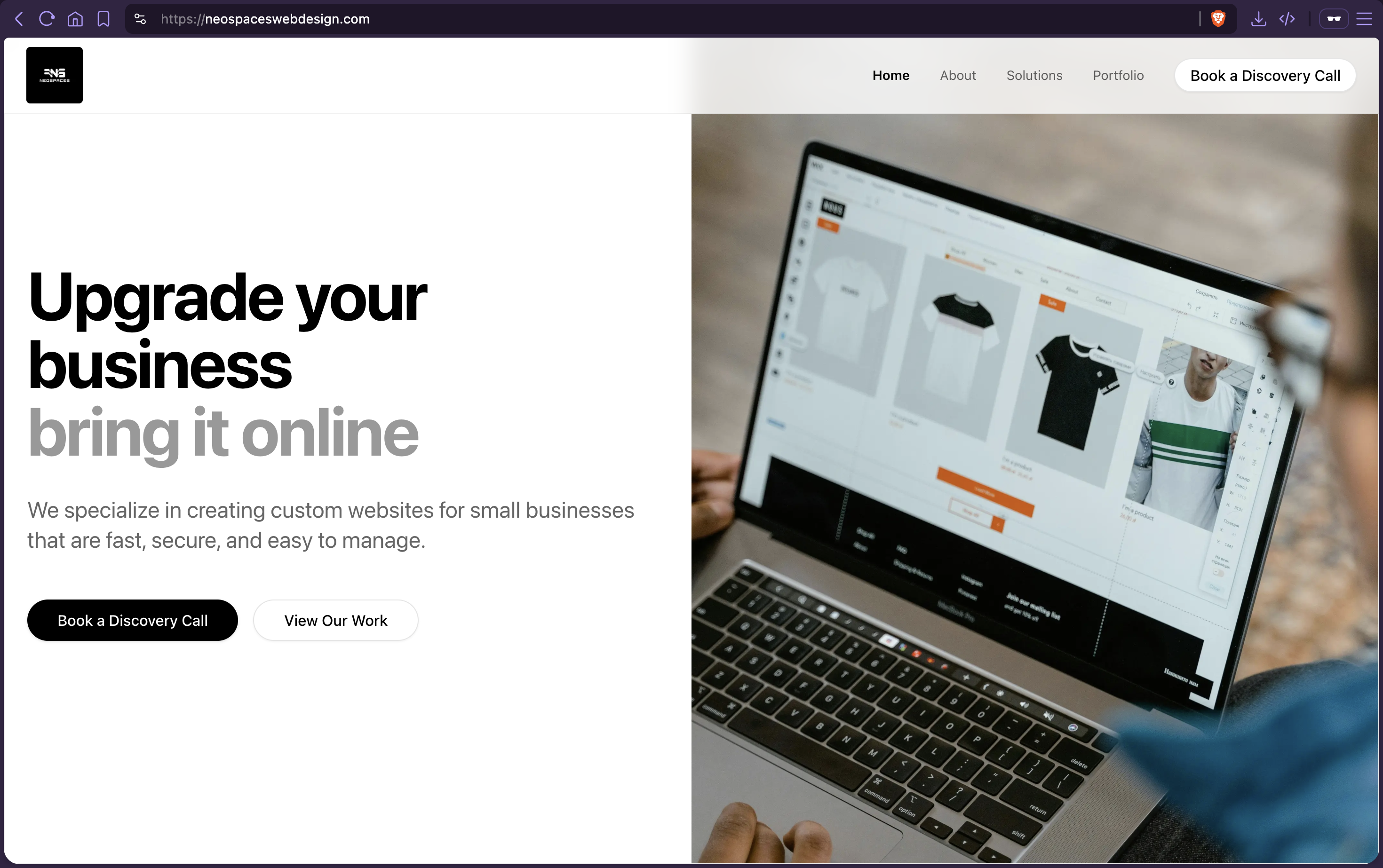 Neospaces Website Screenshot